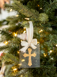 Cross Gold Acrylic Ornament