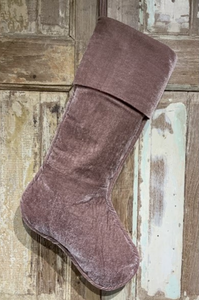 Velvet Christmas Stocking - Mauve