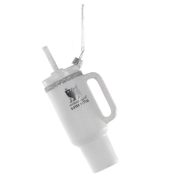 Beverage Tumbler White Ornament