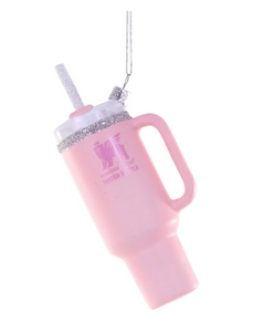 Beverage Tumbler Pink Ornament