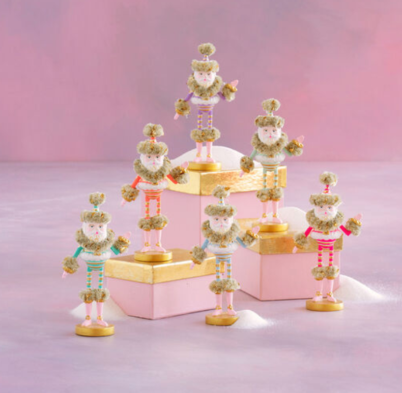 Small Rainbow Papa Noel Tabletop Decor