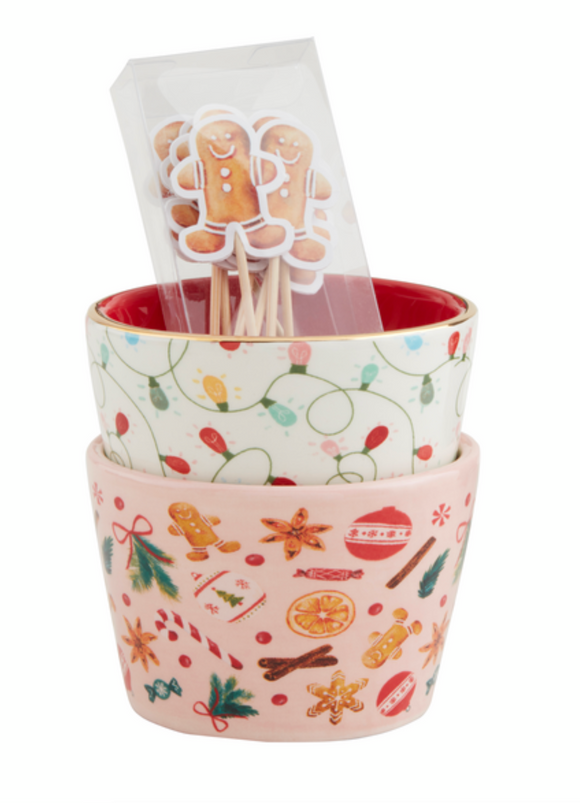 Christmas Tidbit & Toothpick Set