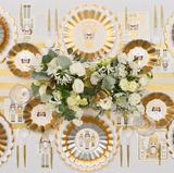 Scalloped Dinner Plates - Gilded Nutcracker