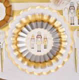 Scalloped Salad Plates - Gilded Nutcracker