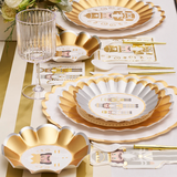 Scalloped Salad Plates - Gilded Nutcracker