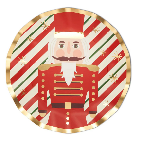 Wavy Dinner Plate - Nutcracker Christmas