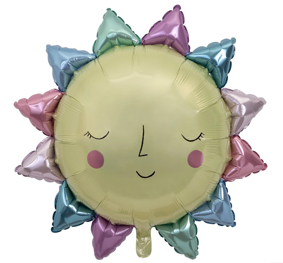 Rainbow Sun Foil Balloon