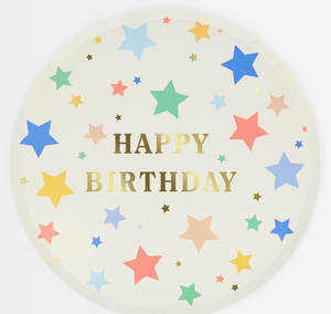 Happy Birthday Stars Dinner Plates