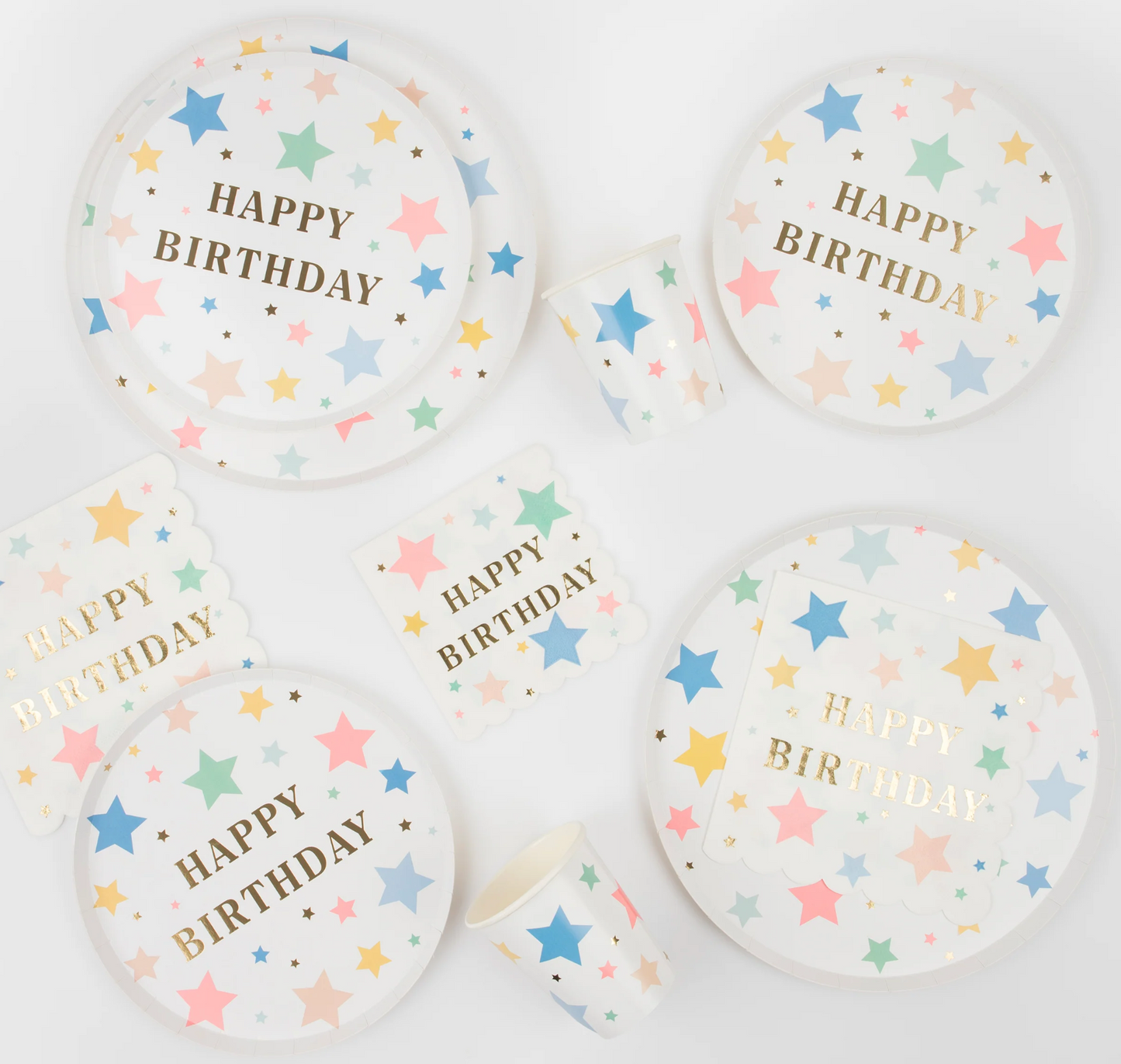 Happy Birthday Stars Dinner Plates