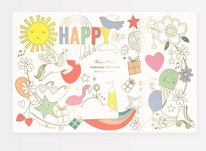 Happy Icons Coloring Placemats