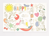 Happy Icons Coloring Placemats