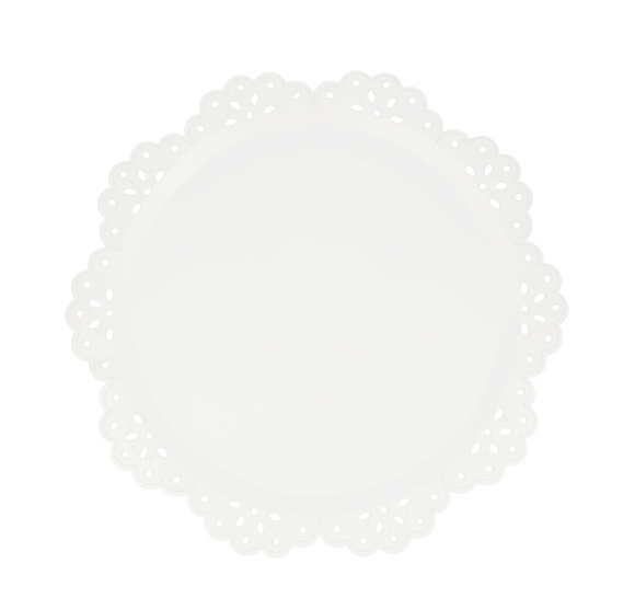 Broderie Anglaise Lace White Side Plates