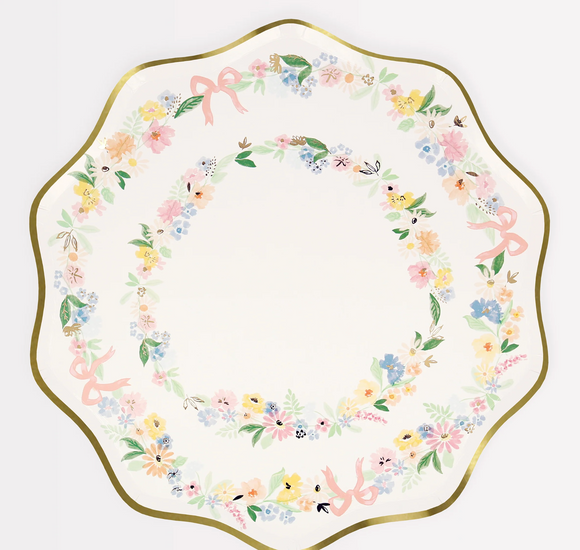 Elegant Floral Dinner Plates