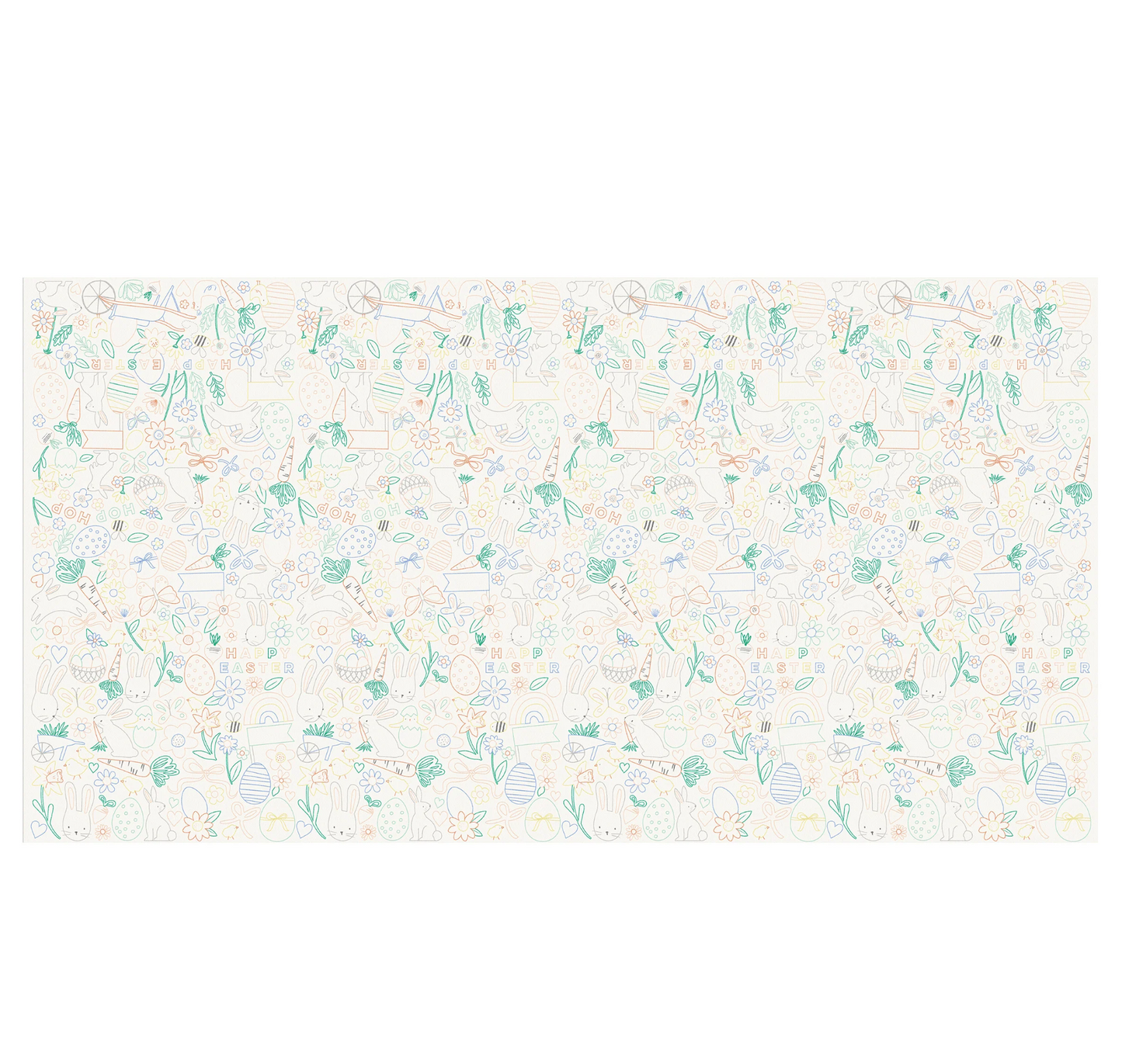 Easter Color In Activity Tablecloth