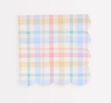 Spring Plaid Beverage Napkins