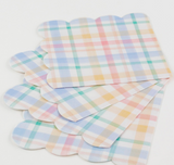 Spring Plaid Beverage Napkins