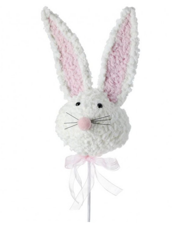 Furry Easter Bunny Head Pick