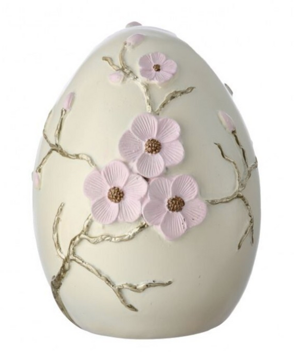 Resin Egg w/ Cherry Blossom Design