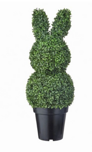 UV Boxwood Bunny Topiary - Large