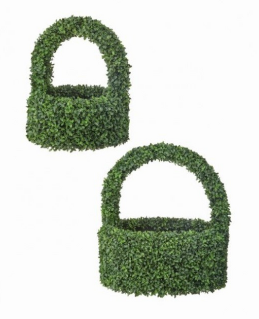 UV Boxwood Basket w/ Handle - Small