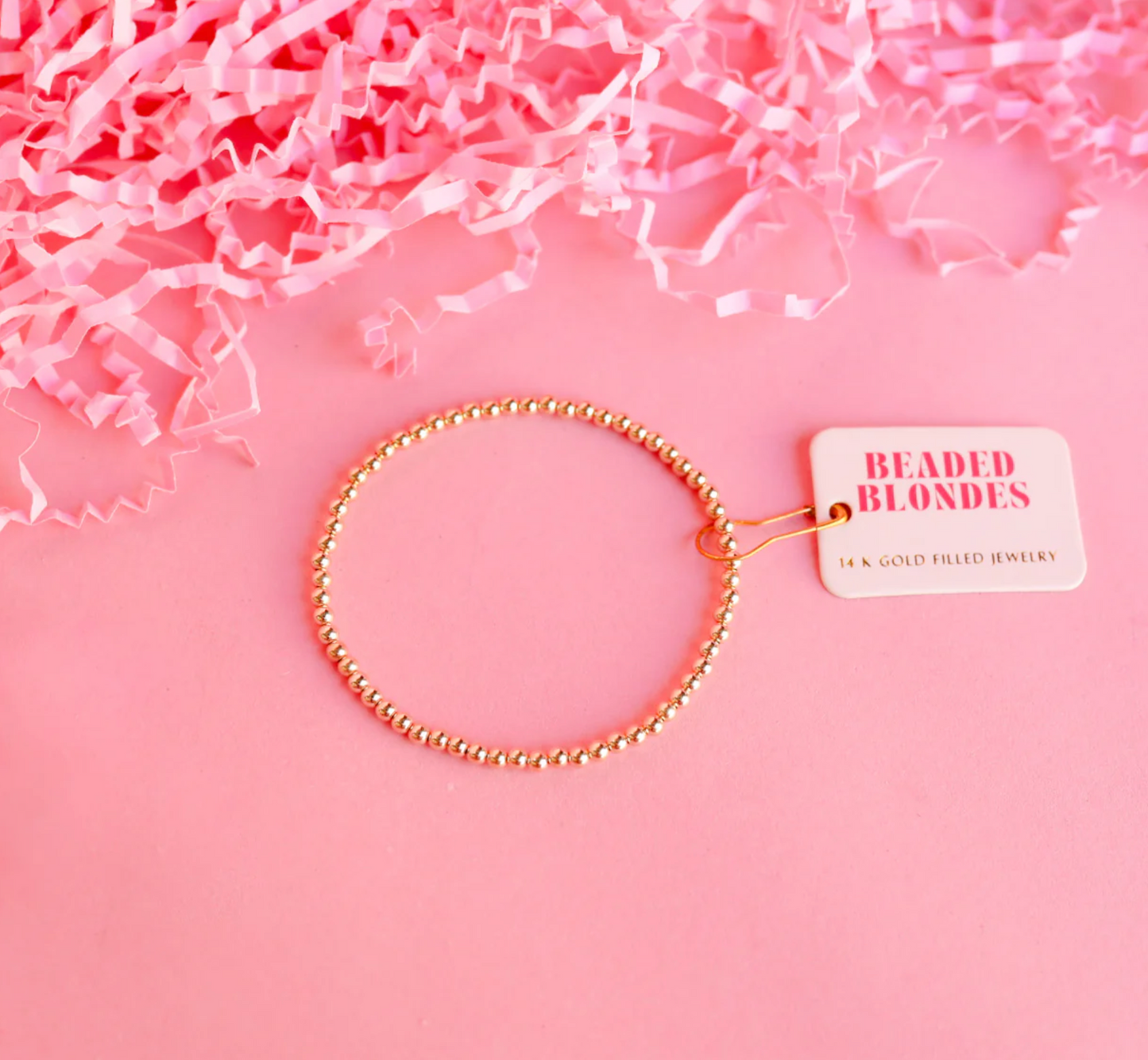 3MM Gold Beaded Bracelet