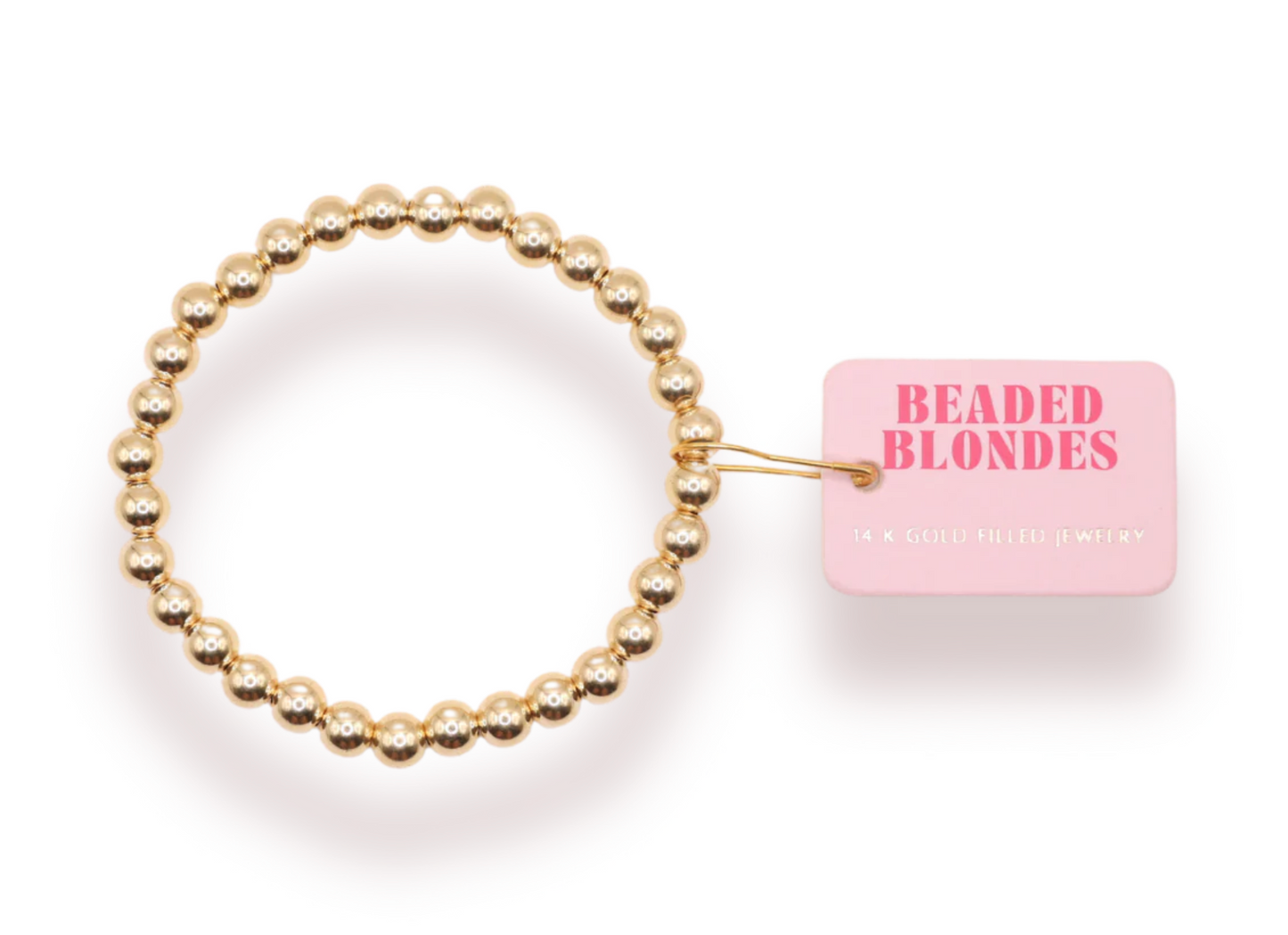 6MM Gold Beaded Bracelet