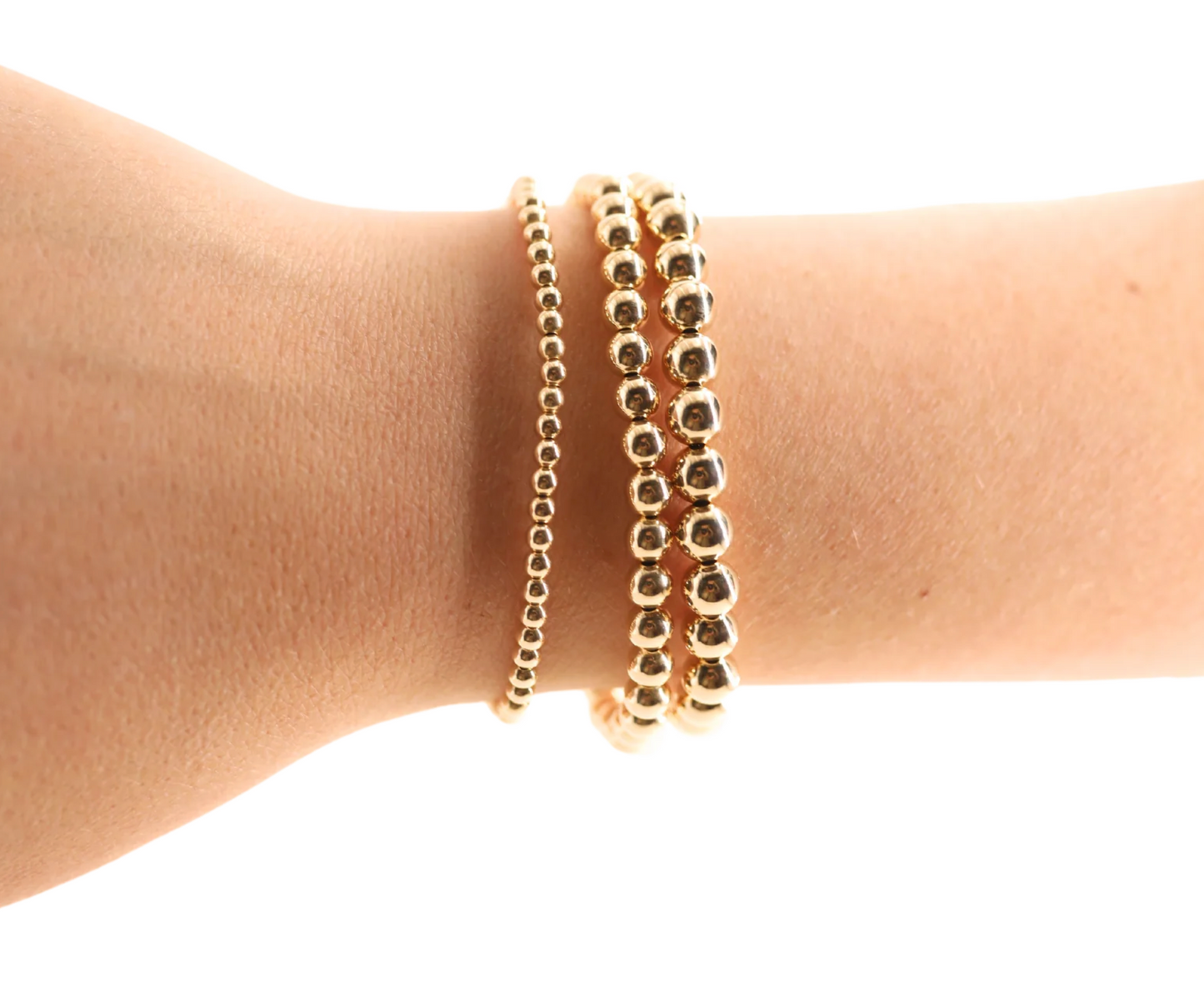 6MM Gold Beaded Bracelet