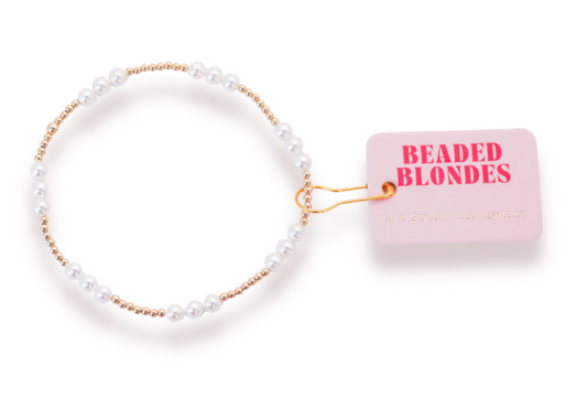 ILY Pearl Bracelet in Gold