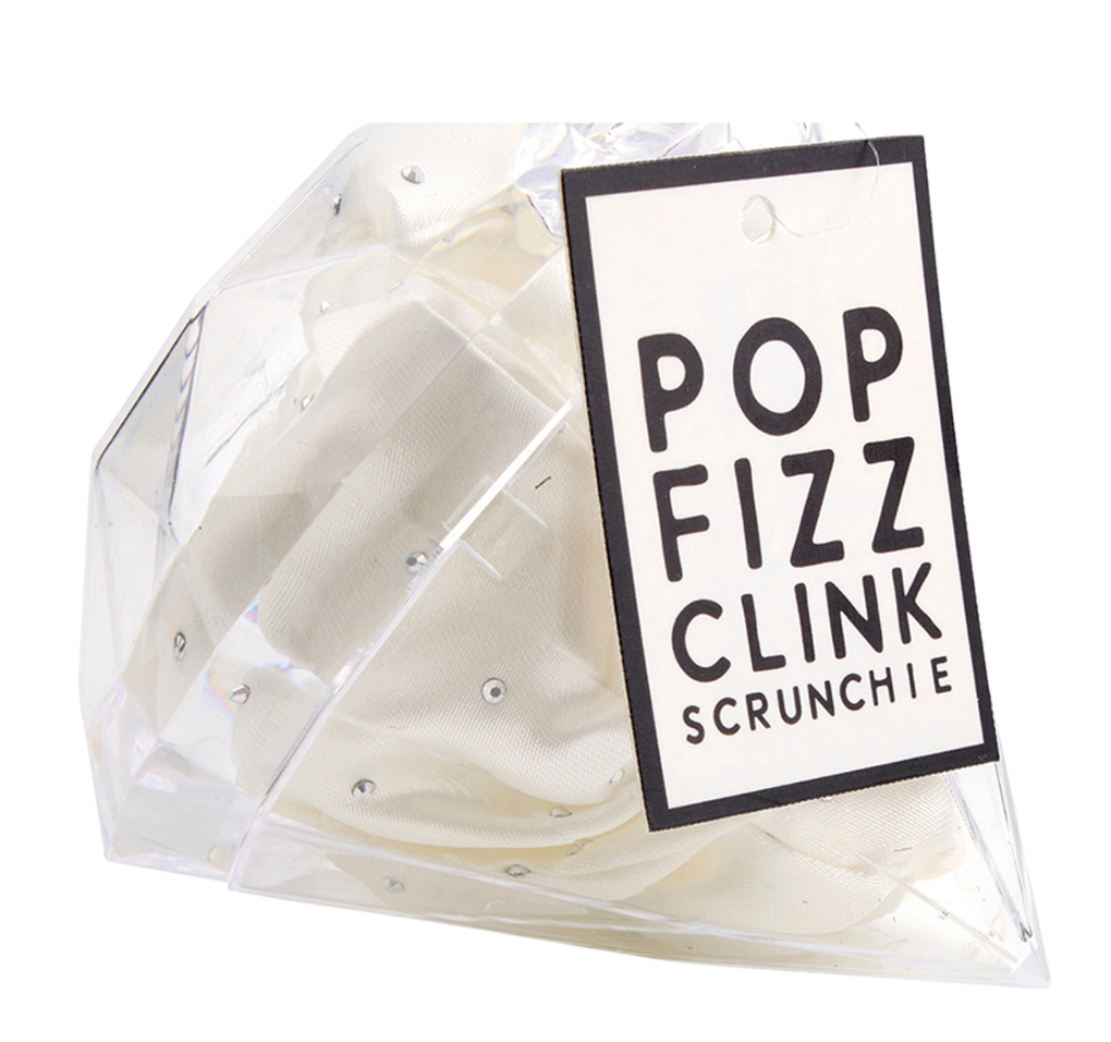 Ivory Rhinestone Scrunchie