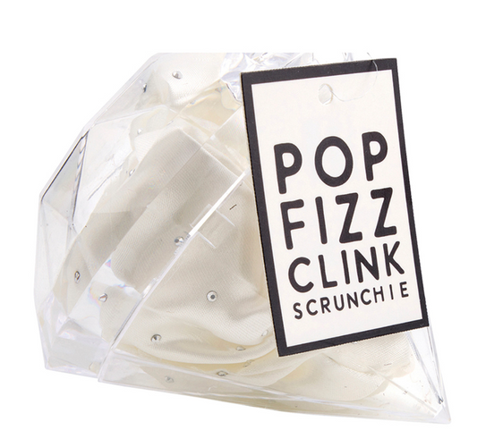 Ivory Rhinestone Scrunchie