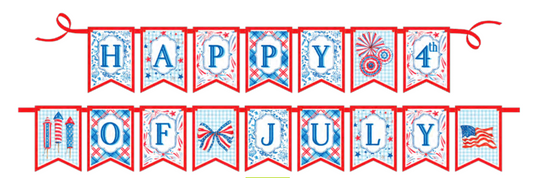 Happy 4th of July Party Banner