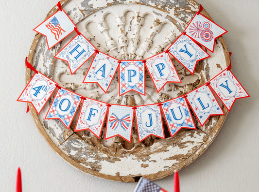 Happy 4th of July Party Banner
