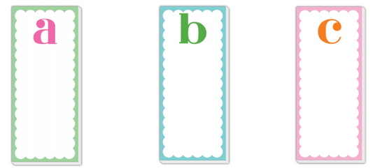Scalloped Monogram Notepad
