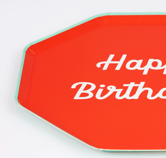 Mixed Happy Birthday Dinner Plates