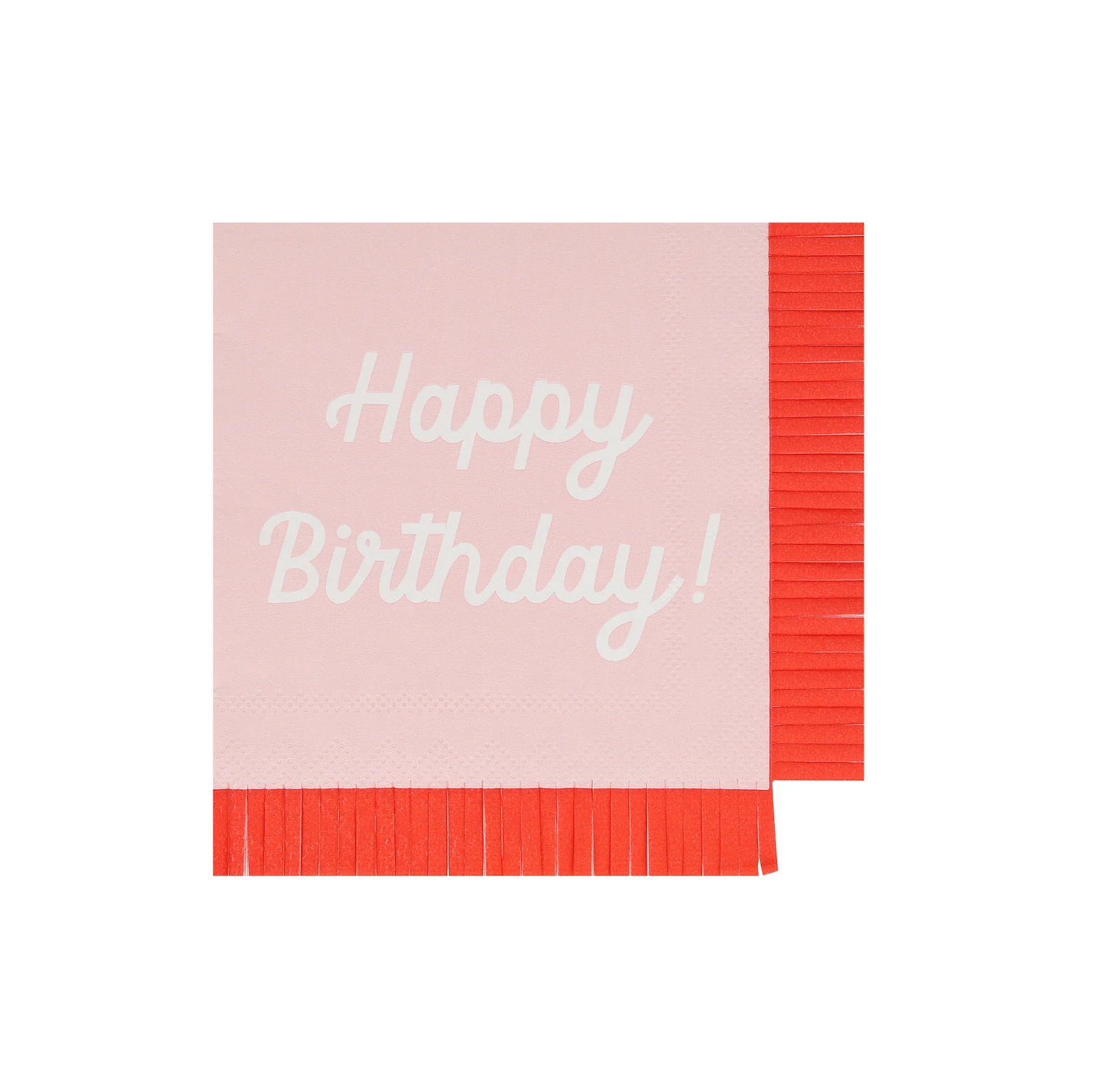 Mixed Happy Birthday Fringe Beverage Napkins