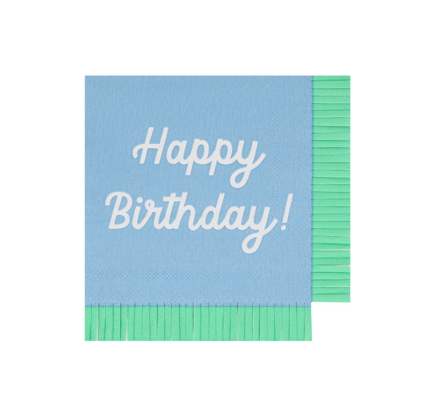 Mixed Happy Birthday Fringe Beverage Napkins