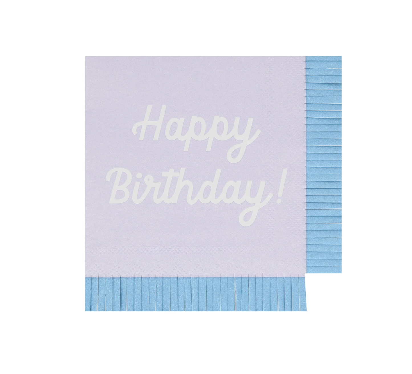 Mixed Happy Birthday Fringe Beverage Napkins