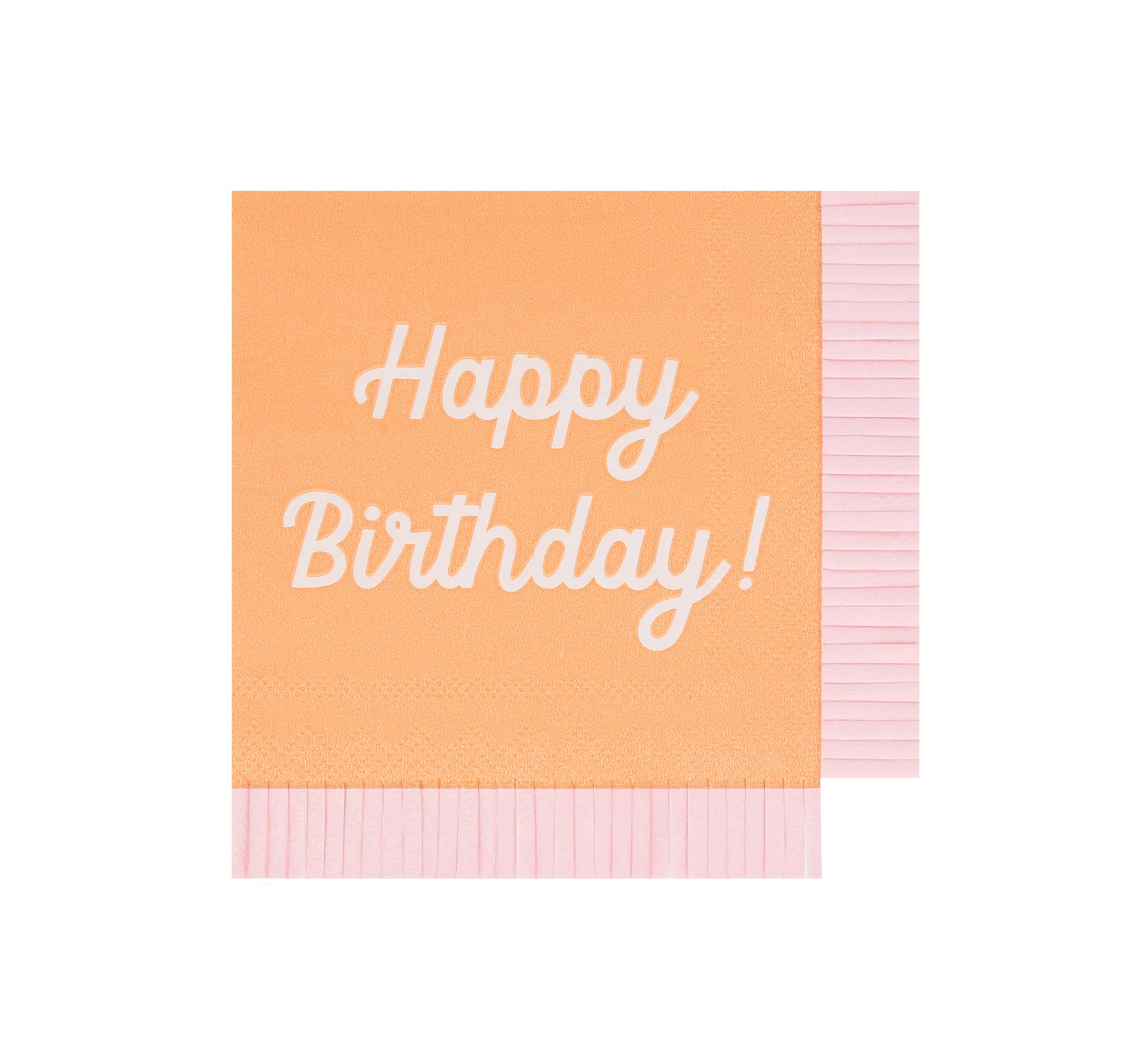 Mixed Happy Birthday Fringe Beverage Napkins