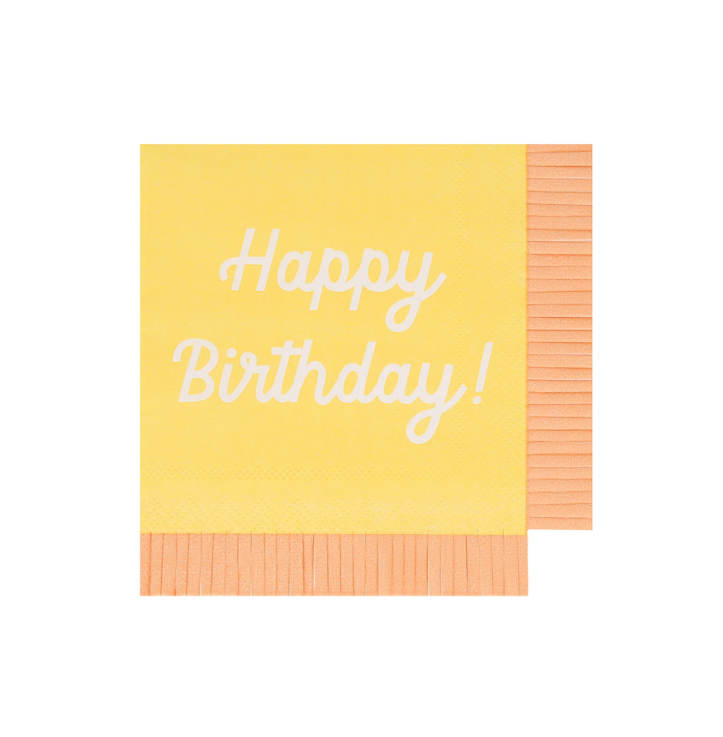 Mixed Happy Birthday Fringe Beverage Napkins