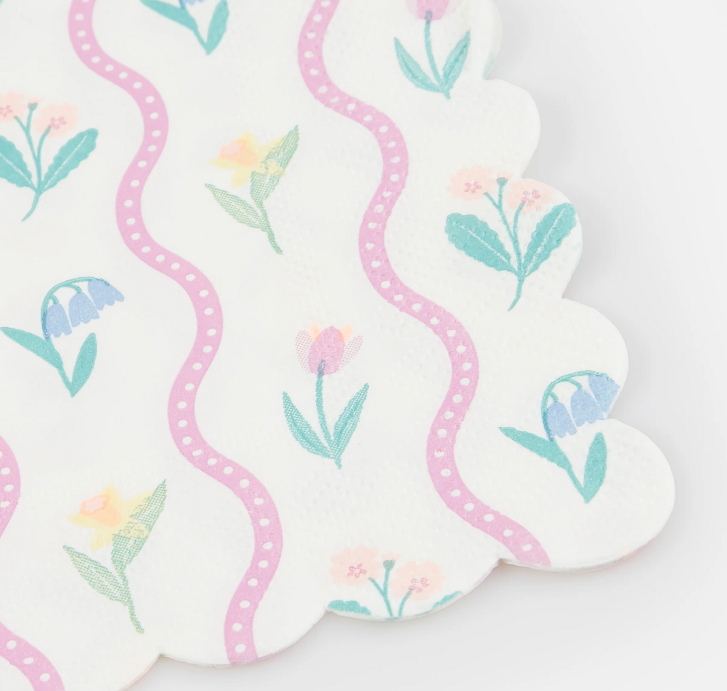 Bloomsbury Floral Pattern Beverage Napkins