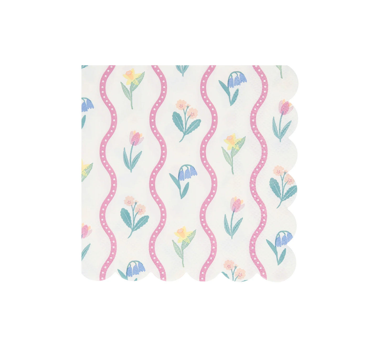 Bloomsbury Floral Pattern Beverage Napkins