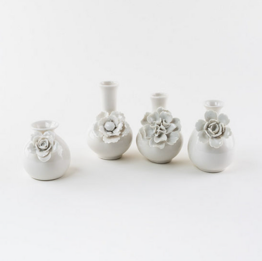 White Flower Vase - Small