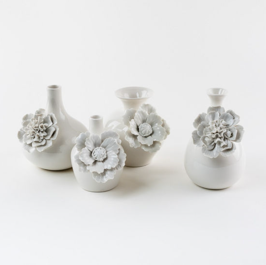 White Flower Vase - Large
