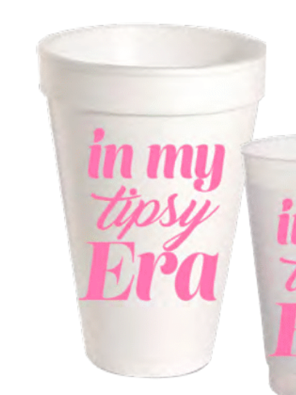 Pink In My Tipsy Era Styrofoam Cups