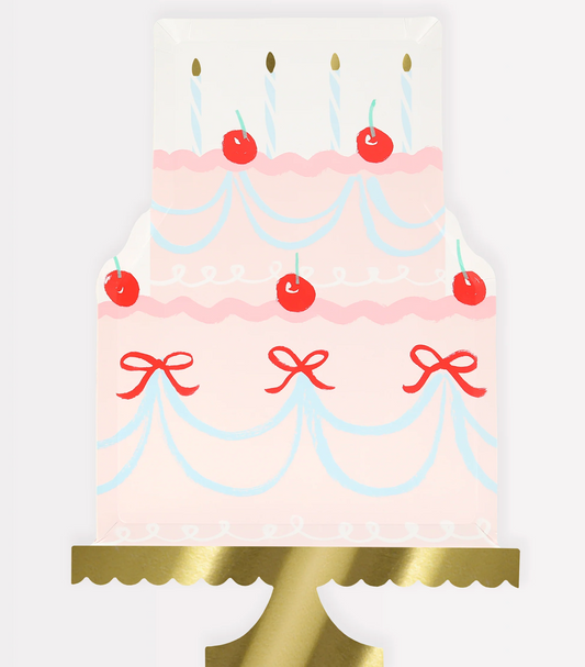 Fancy Cake Diecut Plates