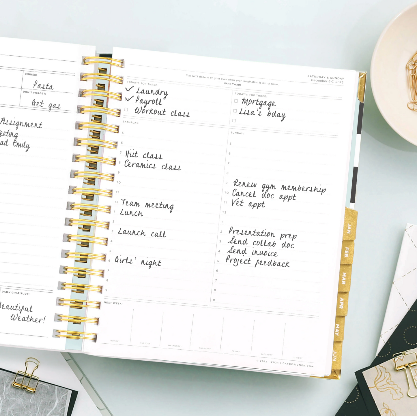 Day Designer Planner - Black Stripe