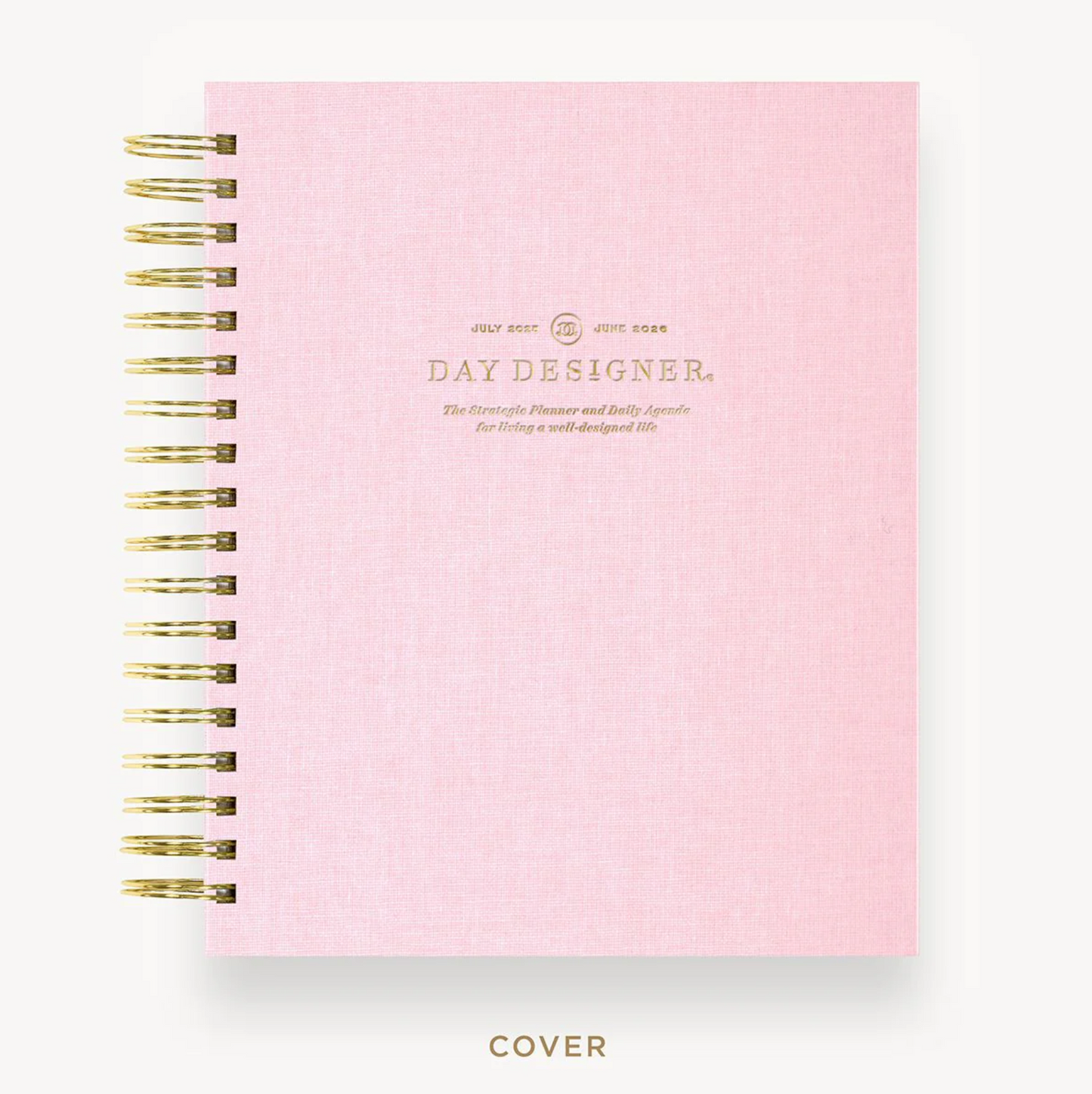 Day Designer Planner - Peony Coated Bookcloth