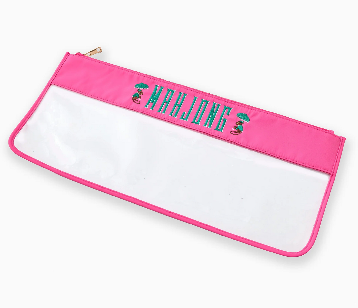 Pink Monkey Mahjong Bag