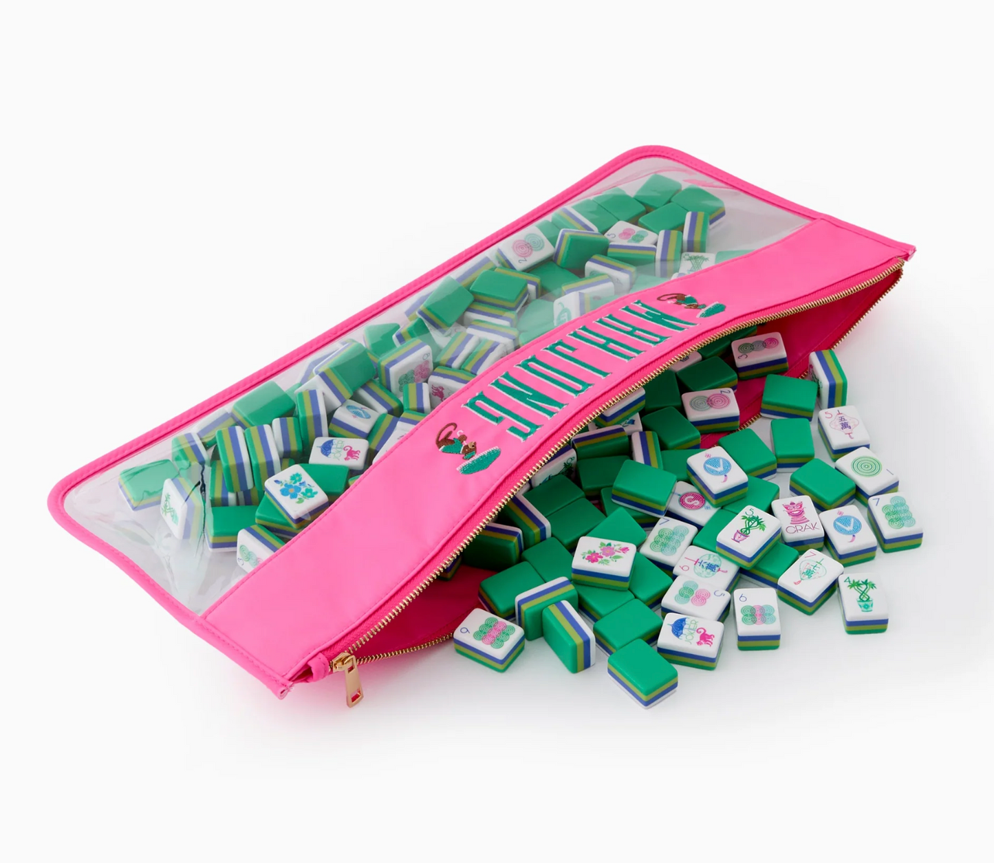 Pink Monkey Mahjong Bag