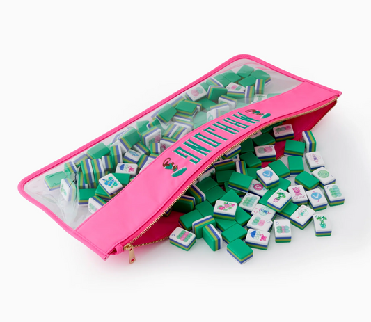 Pink Monkey Mahjong Bag